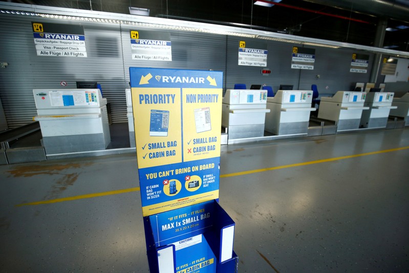 FILE PHOTO: Ryanair pilots and cabin crew stage a 24-hour strike in Germany