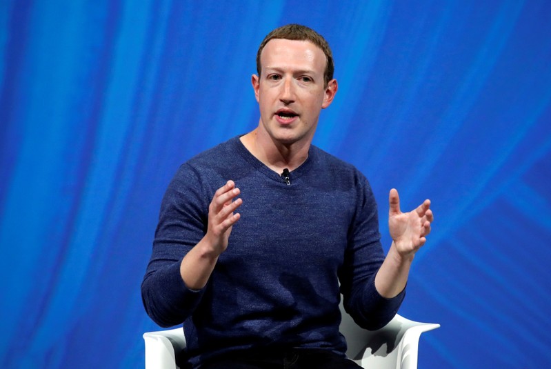 FILE PHOTO: Facebook's founder and CEO Mark Zuckerberg speaks at the Viva Tech start-up and