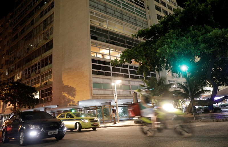 The building in which an apartment containing items belonging to Ghosn is pictured in Rio de