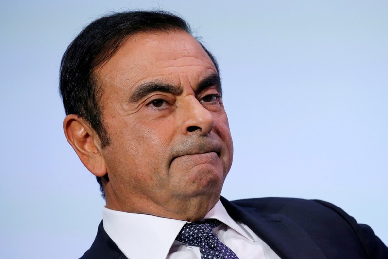 FILE PHOTO: Carlos Ghosn attends the Tomorrow In Motion event on the eve of press day at the