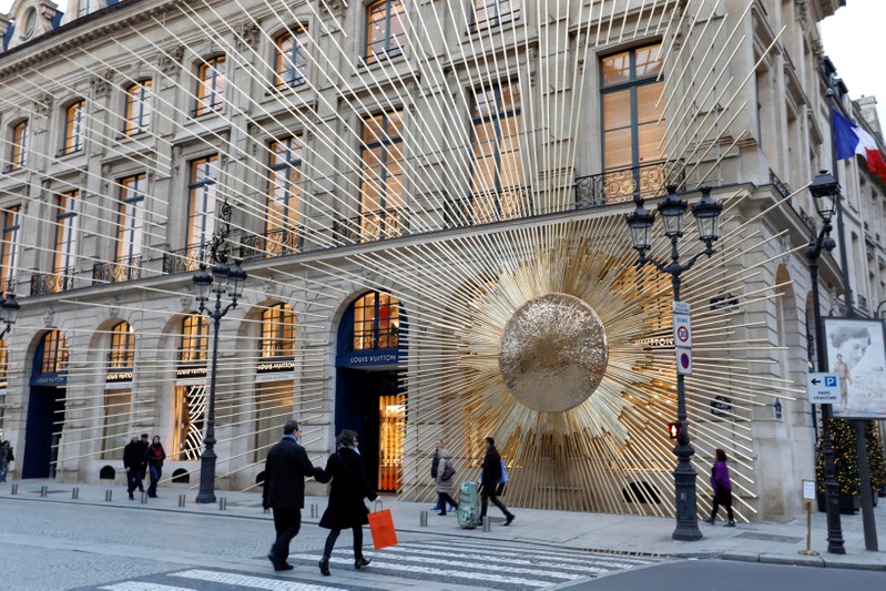 FILE PHOTO: A French luxury group Louis Vuitton store is seen in Paris