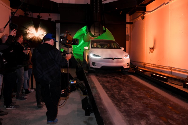 The Boring Company shows off first tunnel in Hawtorne, California