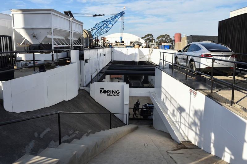 The Boring Company shows off their first tunnel in Hawthorne, California