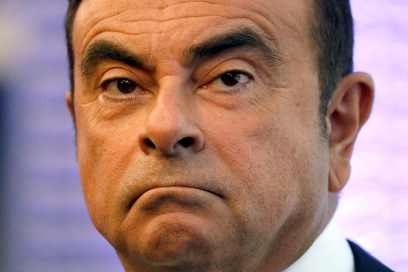 FILE PHOTO - Carlos Ghosn, Chairman and CEO of the Renault-Nissan Alliance, attends a news