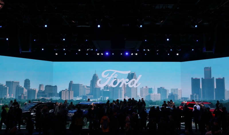 Ford presentation at the North American International Auto Show in Detroit, Michigan