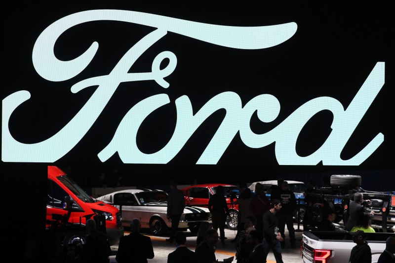 Ford presentation at the North American International Auto Show in Detroit, Michigan