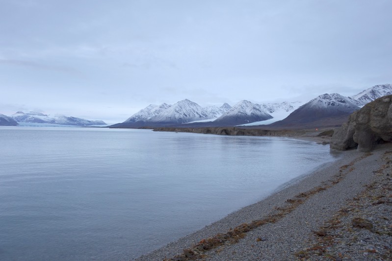 FILE PHOTO: A view shows a beach at the Ny-Aalesund research station on the Arctic archipelago