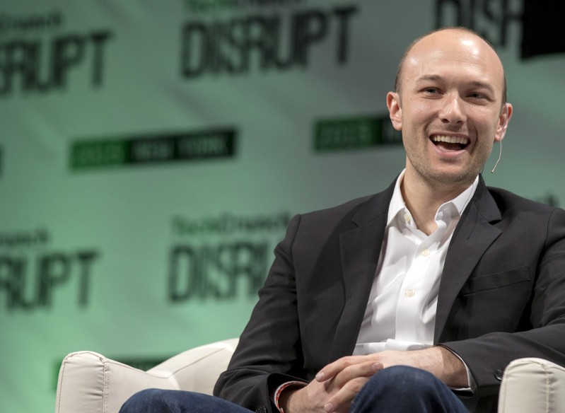 FILE PHOTO: Co-founder and CEO of Lyft Green speaks during the TechCrunch Disrupt event in New