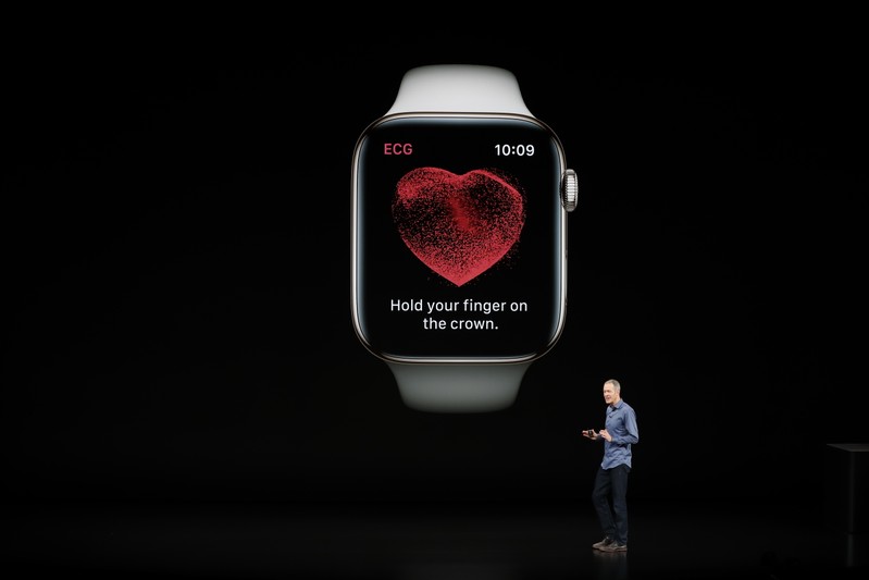 Williams, Chief Operating Officer of Apple , speaks about the new Apple Watch Series 4 at an