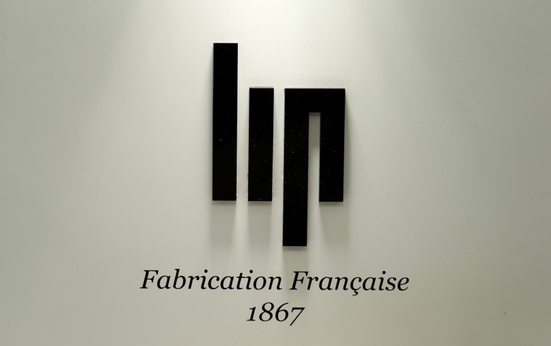 Logo of French manufacturer LIP is seen at the Baselworld watch and jewellery fair in Basel