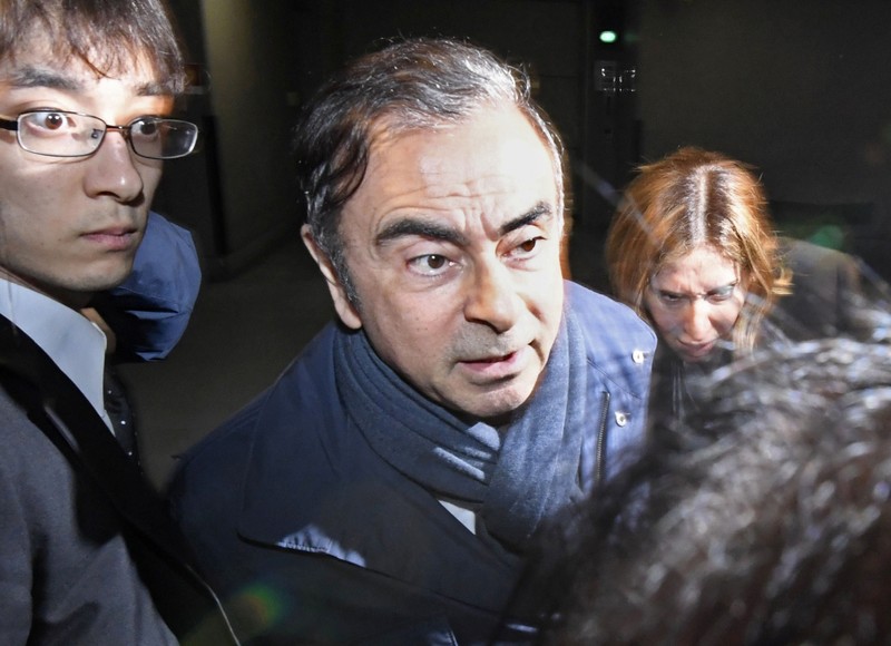 Former Nissan Motor Chairman Carlos Ghosn leaves his lawyer's office in Tokyo