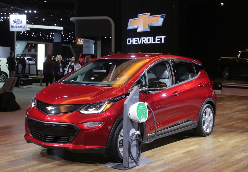 FILE PHOTO: Chevrolet Bolt is displayed at the North American International Auto Show in
