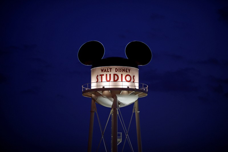 FILE PHOTO: The sign of Walt Disney Studios Park is seen at the entrance at Disneyland Paris