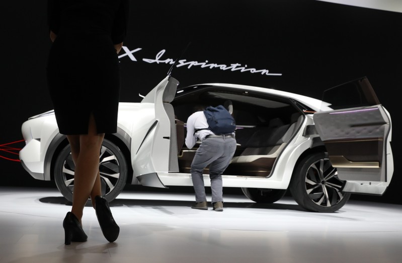 Infiniti QX Inspiration concept vehicle is displayed at the North American International Auto