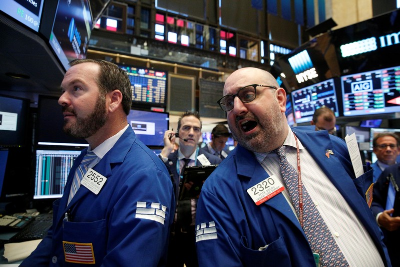 Floor governor Peter Giacchi gives a price for Noble Midstream Partners LP, during the