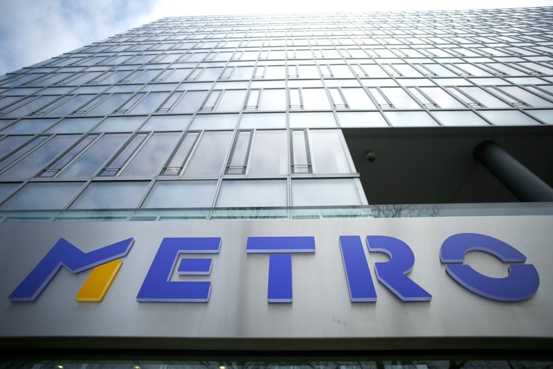 German retailer Metro AG sign is seen on the headquarters in Duesseldorf