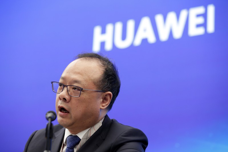 Huawei's Western Europe President Vincent Pang attends a news conference n Shenzhen