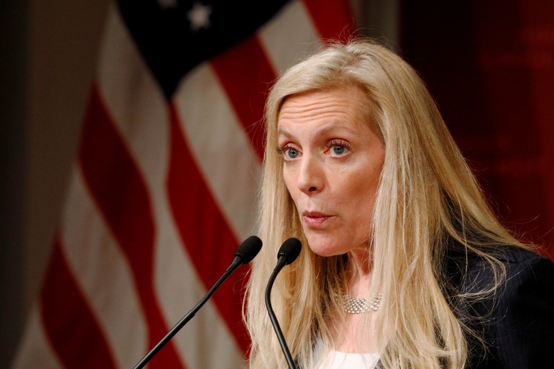FILE PHOTO: Federal Reserve Board Governor Lael Brainard speaks at the John F. Kennedy School