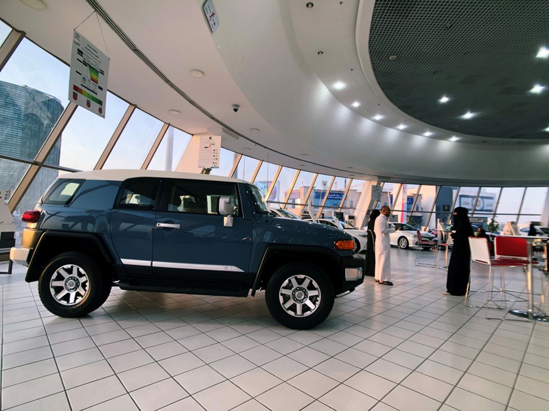 Toyota FJ Cruiser 2019 on display at Toyota dealer in Dhahran
