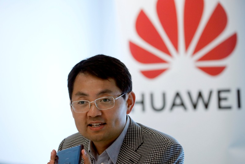 Walter Ji, President of Huawei Consumer Business Group WEU addresses a news conference to