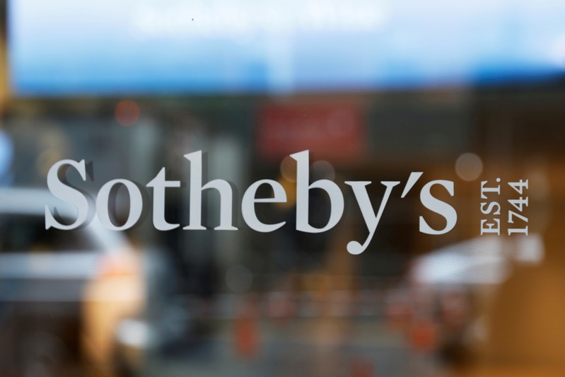 FILE PHOTO: A sign marking Sotheby's headquarters is seen on the Upper East Side of New York