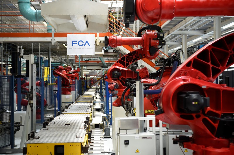 Ceremony to mark the installation of the first robot on the production line for the new