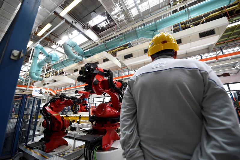 Ceremony to mark the installation of the first robot on the production line for the new
