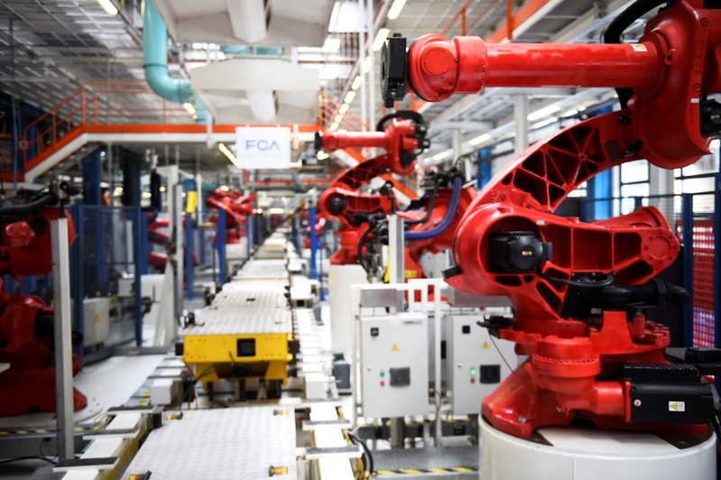 Ceremony to mark the installation of the first robot on the production line for the new