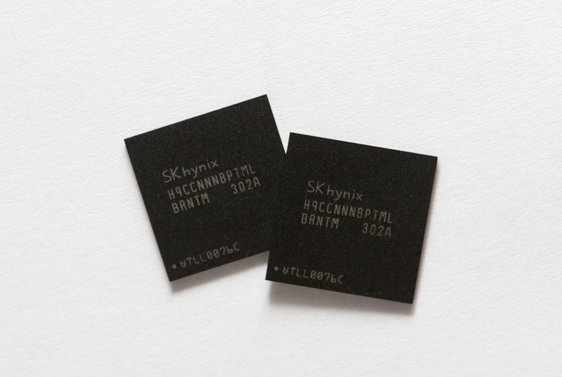 FILE PHOTO: Picture illustration of mobile memory chips made by chipmaker SK Hynix taken in