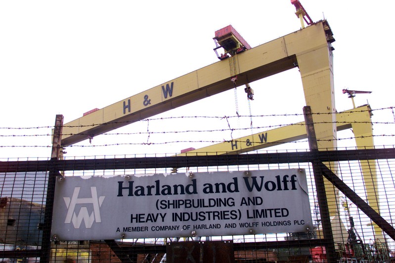 FILE PHOTO: CRANES TOWER OVER THE HARLAND AND WOLFF SHIPYARD IN BELFAST.