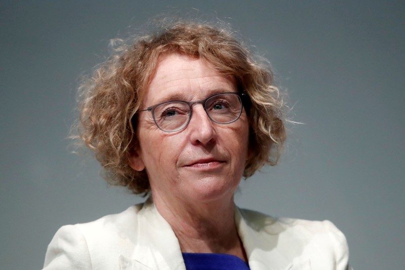FILE PHOTO: French Labour Minister Muriel Penicaud attends the MEDEF union summer forum on the