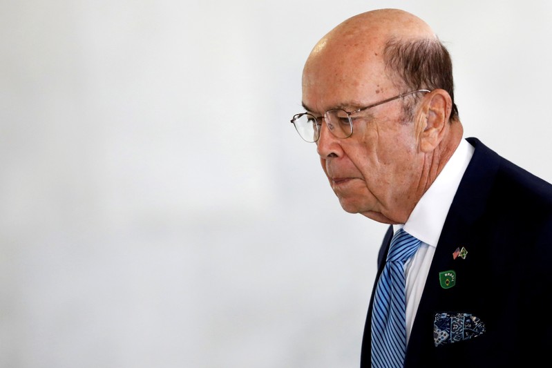 FILE PHOTO: U.S. Commerce Secretary Wilbur Ross arrives to a meeting at the Planato Palace in