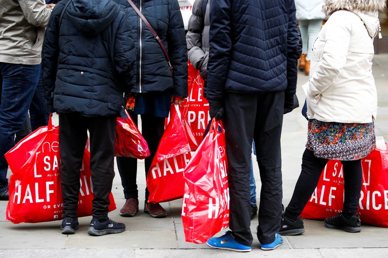 Shoppers during the Boxing Day sales on Oxford Street in central London