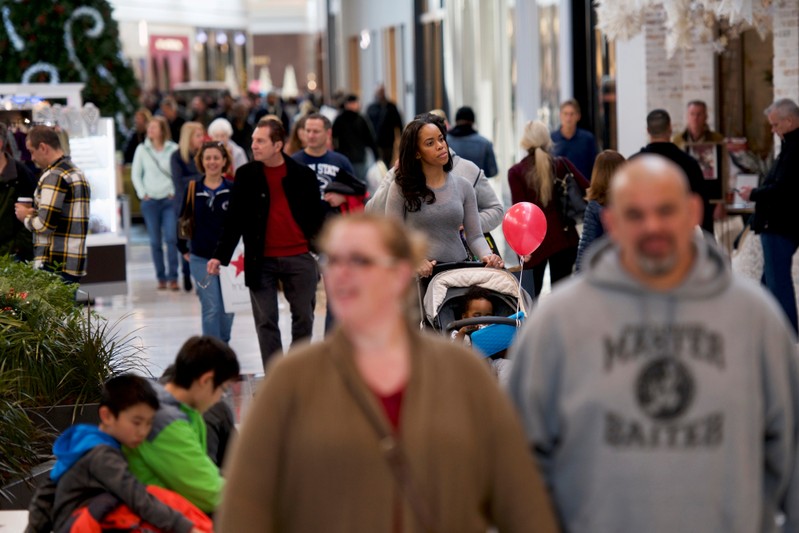 FILE PHOTO - Shoppers walk through the King of Prussia Mall, United States' largest retail