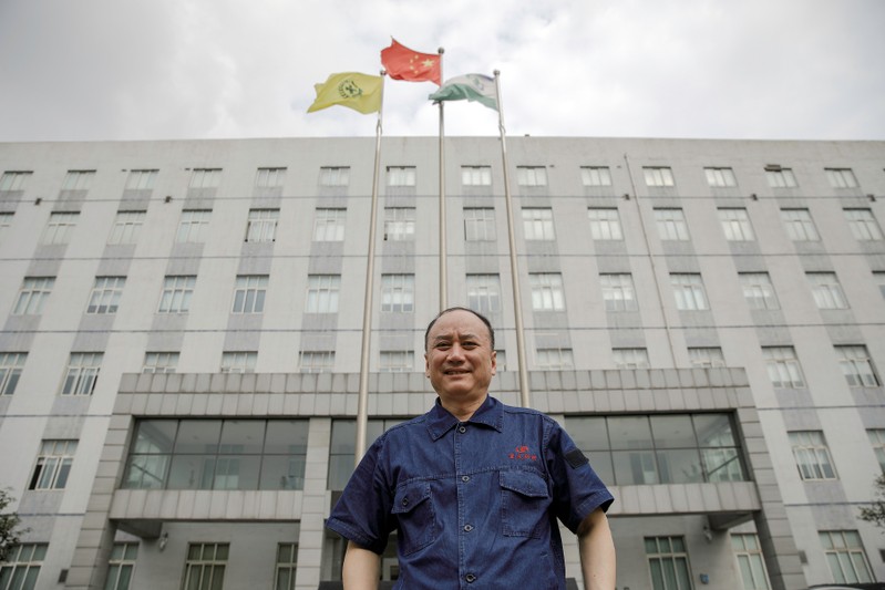 Li Yongxiang, CEO of Chongqing Iron and Steel, poses for a picture in Changshou