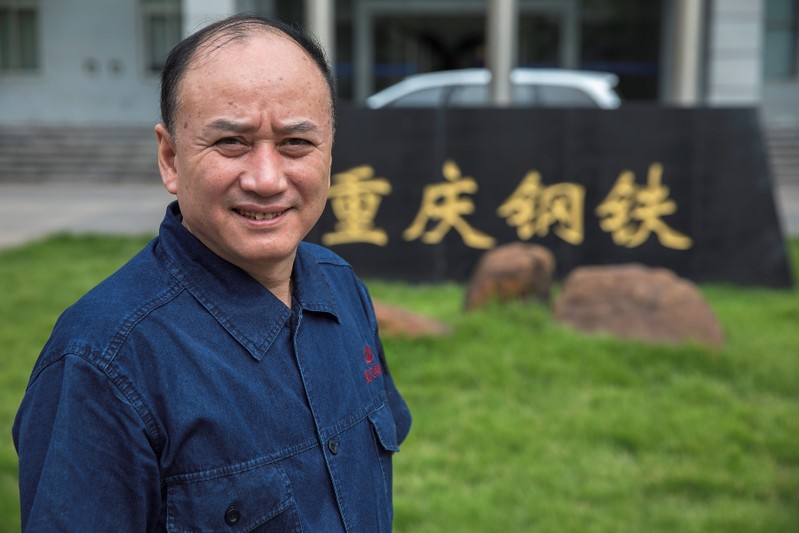 Li Yongxiang, CEO of Chongqing Iron and Steel, poses for a picture in Changshou