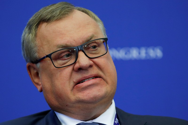 VTB's Kostin attends a session of the St. Petersburg International Economic Forum