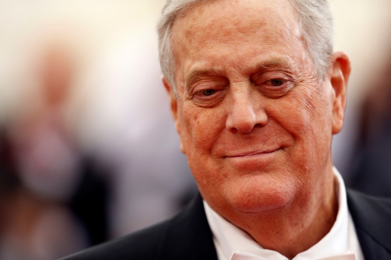 FILE PHOTO: David Koch arrives at the Metropolitan Museum of Art Costume Institute Gala Benefit