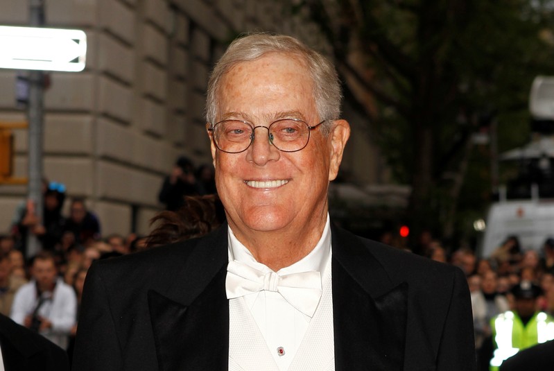 FILE PHOTO: David Koch arrives at the Metropolitan Museum of Art Costume Institute Gala Benefit
