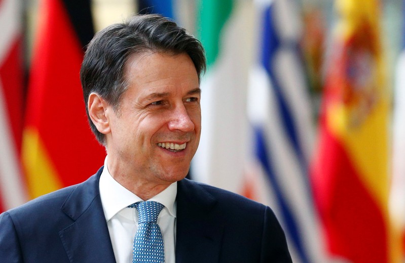 Italian PM Conte meets with EU Council President Tusk in Brussels