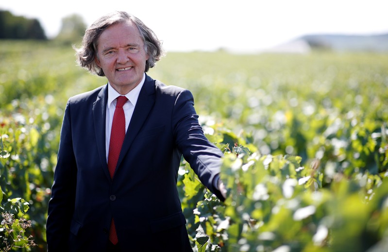 Pierre-Emmanuel Taittinger, President of the Champagne House Taittinger, poses during an