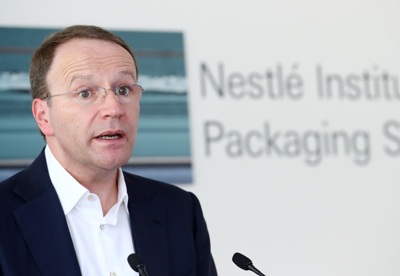 Swiss food giant Nestle CEO Schneider attends the inauguration ceremony of the Nestle Institute