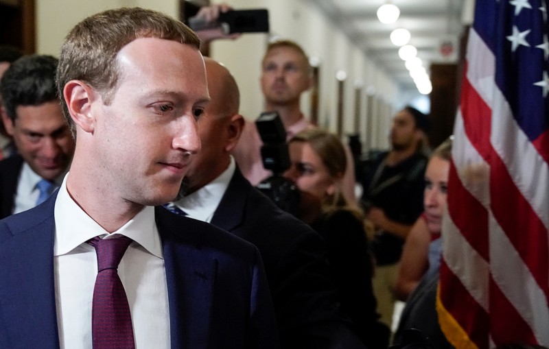 Facebook CEO Zuckerberg visits members of Congress on Capitol Hill in Washington