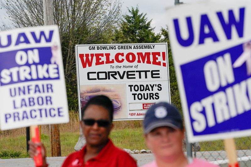 UAW workers strike at the Bowling Green facility