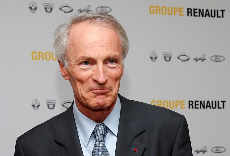 Chairman of Renault SA Jean-Dominique Senard attends a news conference at French carmaker