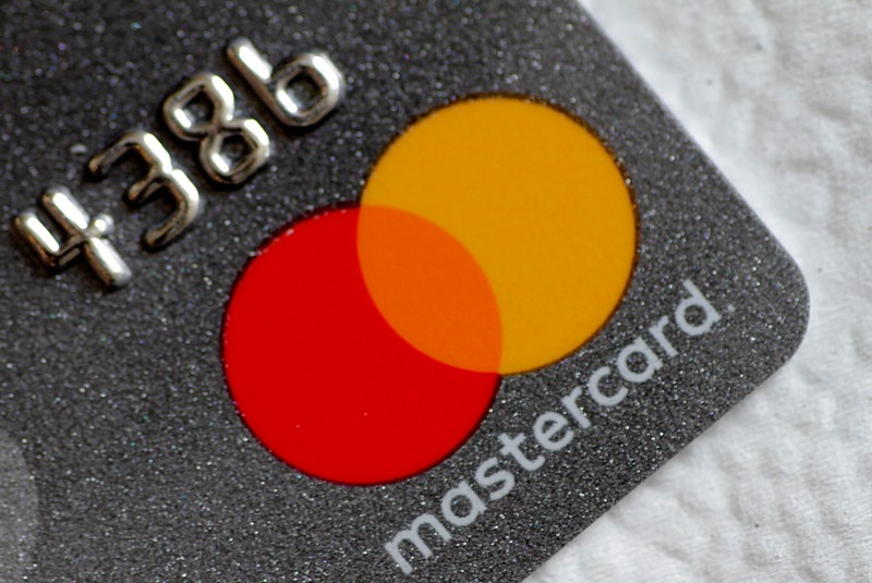 FILE PHOTO: A Mastercard logo is seen on a credit card in this picture illustration
