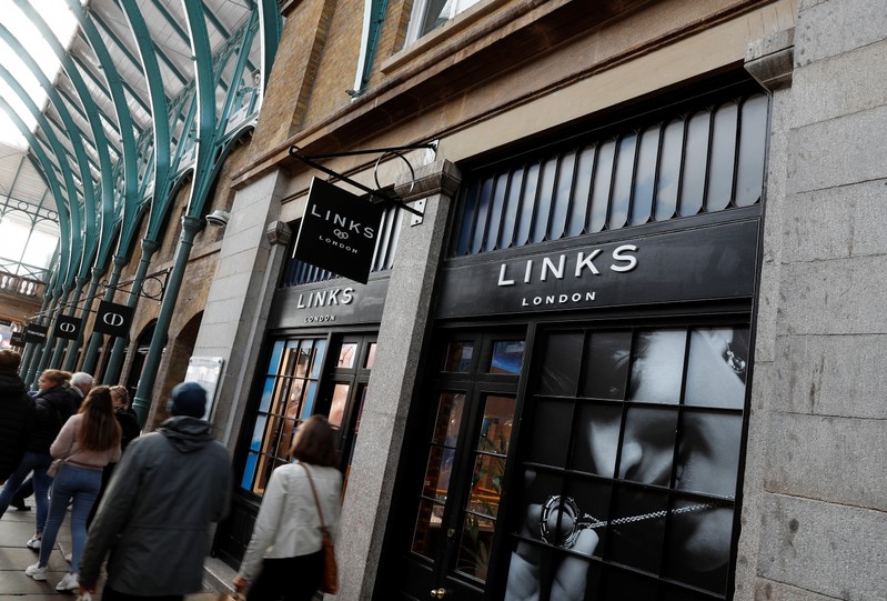 The facade of a Links of London store is pictured in London