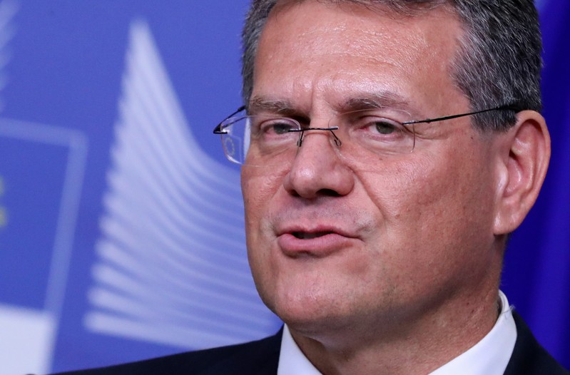 Vice President of the European Commission for the Energy Union Maros Sefcovic speaks during a