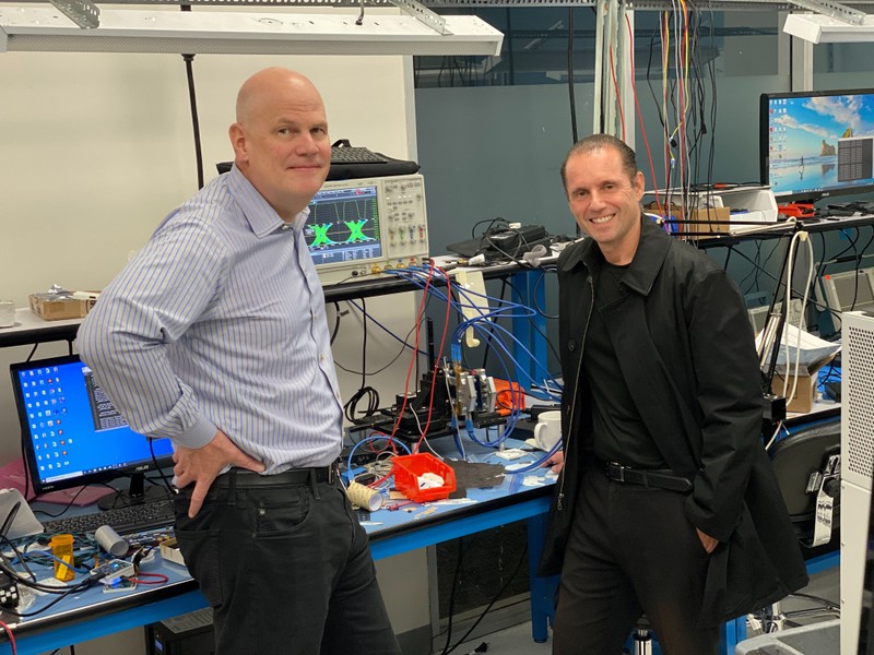 Keyssa Inc CEO Eric Almgren and Chief Wireless Strategist Ruben Caballero in one of the