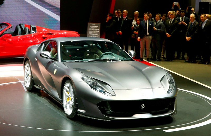 FILE PHOTO: A Ferrari 812 Superfast is seen during the 87th International Motor Show at Palexpo